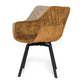 Lea spisebordsstol m. drejefunktion - Gul vintage velour - Hofstra & Wagner