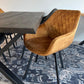 Lea Spisebordsstol m. drejefunktion - Gul vintage velour - Hofstra & Wagner