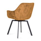 Lea spisebordsstol m. drejefunktion - Gul vintage velour - Hofstra & Wagner
