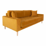 Lido 3 Personers Sofa - Gul velour - Hofstra & Wagner