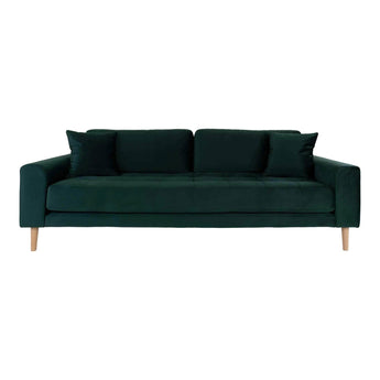 Lido 3 Personers Sofa - Mørkegrøn velour - Hofstra & Wagner