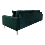 Lido 3 Personers Sofa - Mørkegrøn velour - Hofstra & Wagner