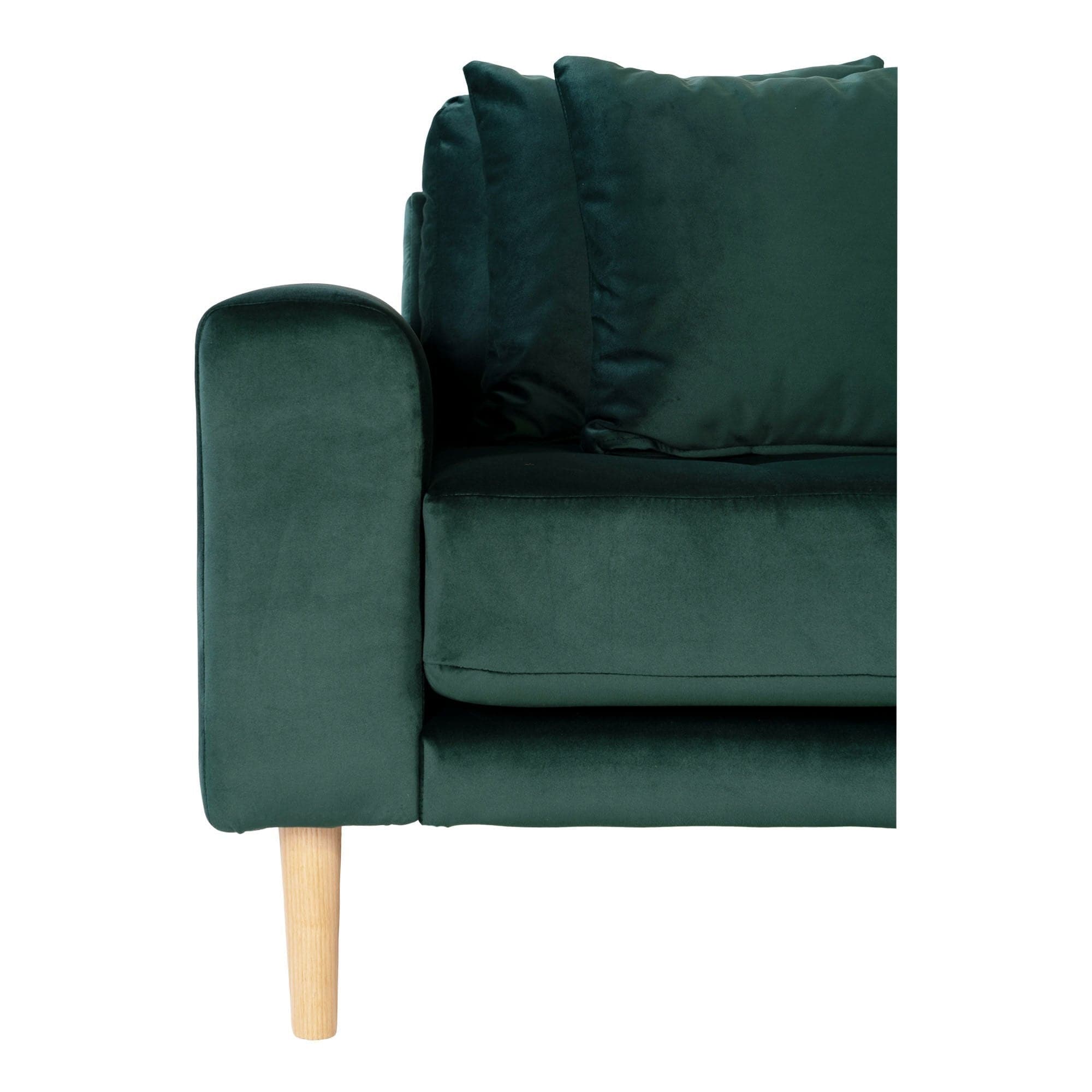 Lido Lounge Sofa Højrevendt - Mørkegrøn - Hofstra & Wagner