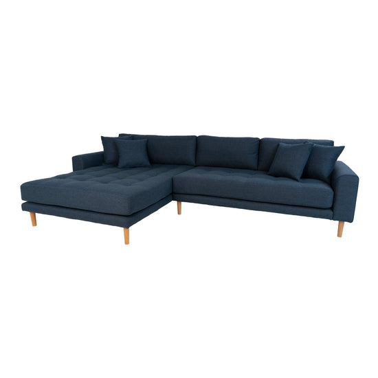 Lido Lounge Sofa Venstrevendt - Mørkeblå stof - Hofstra & Wagner
