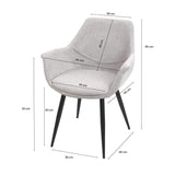 Luis Spisebordsstol - Beige Stof - Hofstra & Wagner