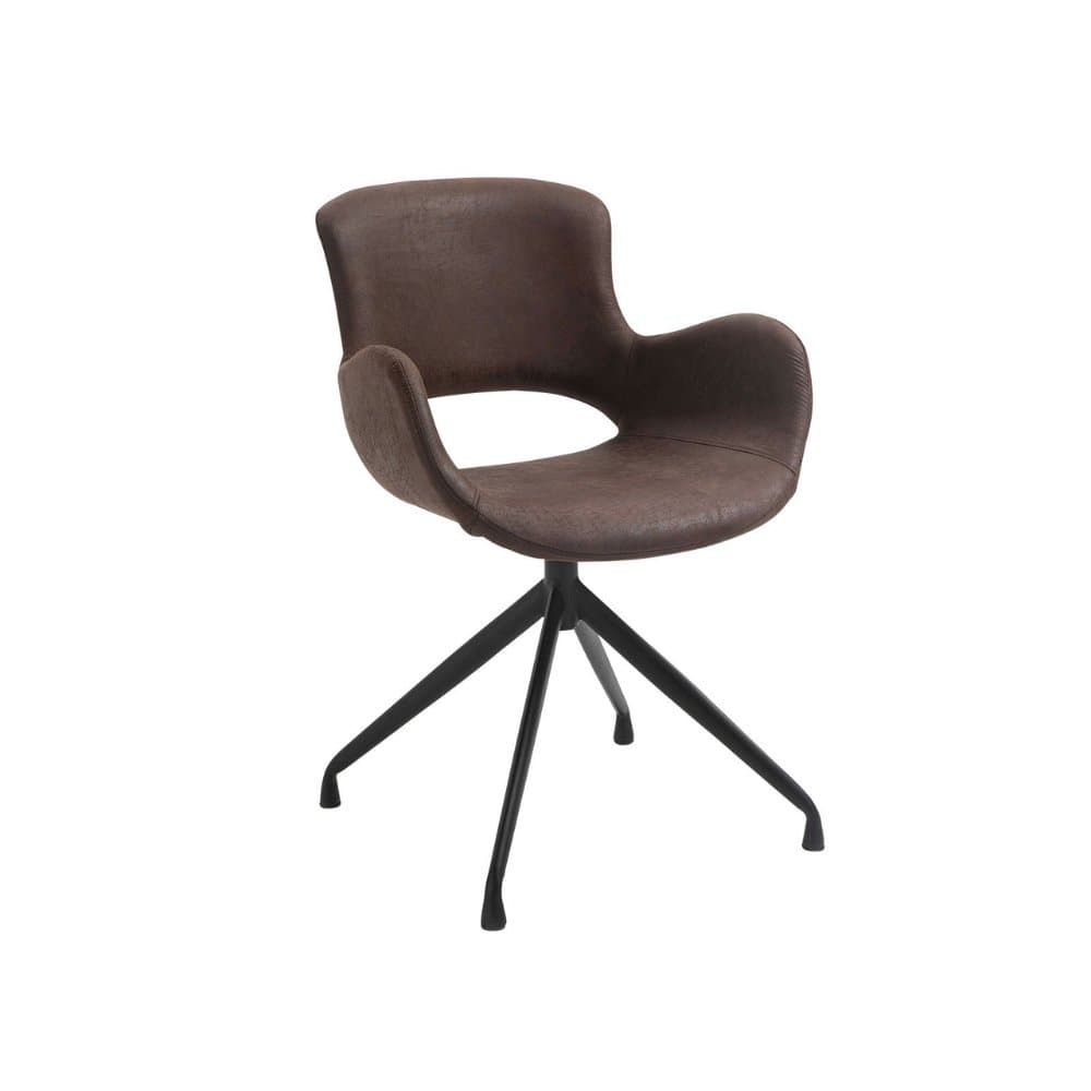 Luna Spisebordsstol - Ebony med 360 drejefunktion - Hofstra & Wagner