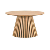 Måne Lamel Sofabord - Natur Eg Ø78 cm - Hofstra & Wagner