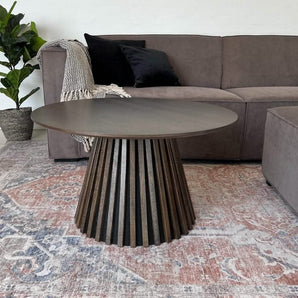 Måne Lamel Sofabord - Smoked Eg Ø78 cm - Hofstra & Wagner