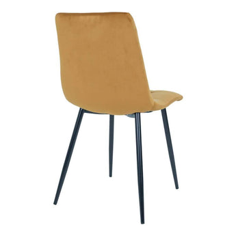 Middelfart Spisebordsstol - Gul velour - Hofstra & Wagner