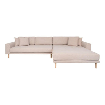 Mille Chaiselong Sofa Højrevendt - Sand Stof - Hofstra & Wagner