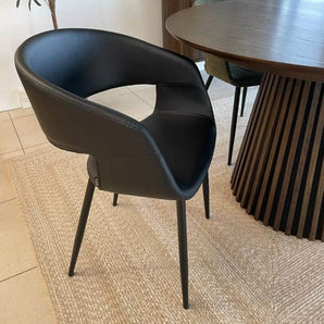 Nilo Spisebordsstol - Sort PU - Hofstra & Wagner