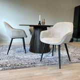 Pilo Spisebordsstol - Beige Fløjl - Hofstra & Wagner