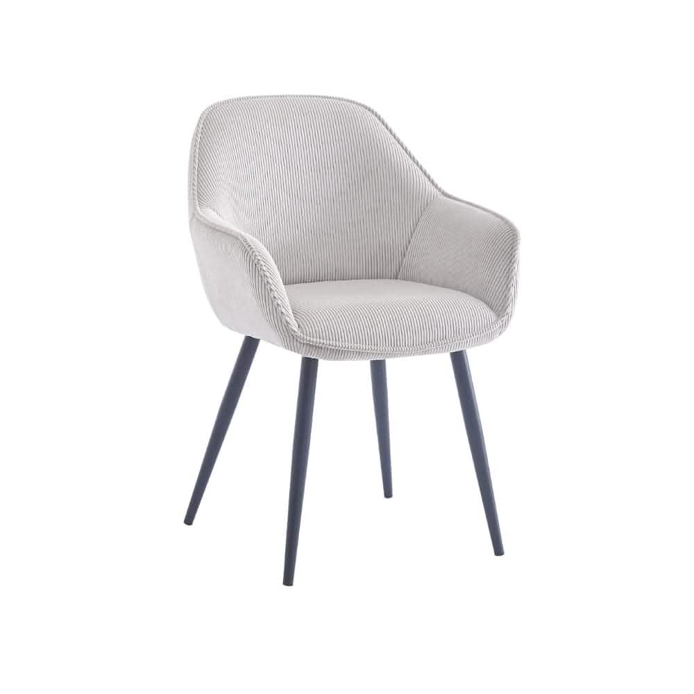 Pilo Spisebordsstol i Beige Fløjl - Høj siddekomfort og flot design