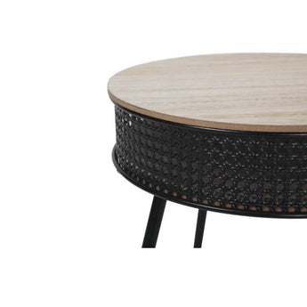 Tine Sidebord - Sort Rattan Ø40 cm - Hofstra & Wagner